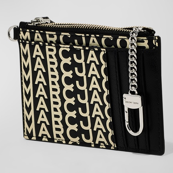 New Marc Jacob The Monogram Leather Top Zip Wristlet - Picture 2 of 6